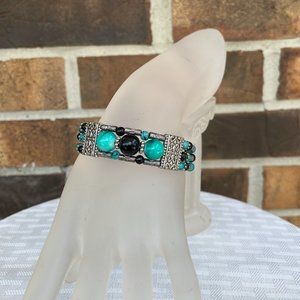 Turquoise and Black Bracelet